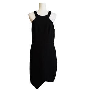 Bisou Bisou Dress Black Sleeveless Asymmetrical Envelope Hem LBD Dress Size 10